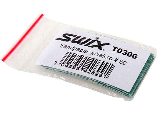 Swix T306 Sandpaper velcro 3pcs., # 60 Pussepapir for langrennski festesonen 